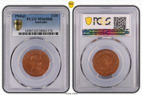 1964 Y. (p) 1/2D MS65RB