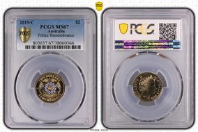 2019-C $2 Police Remembrance Colorized MS67