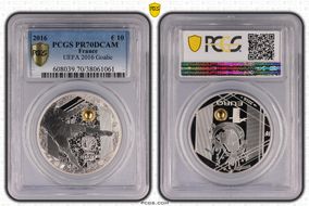 2016 € 10 UEFA 2016 Goalie PR70DCAM