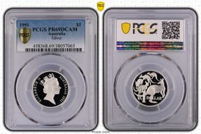 1991 $1 Silver PR69DCAM