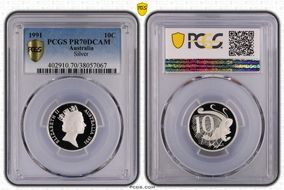 1991 10C Silver PR70DCAM