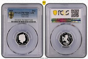 2004 $1 Test Coin PR70DCAM