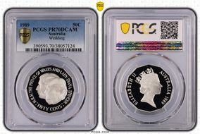 1989 50C Wedding Ag PR70DCAM