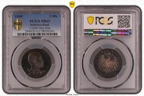1905 2 Mk J-169a Thin Rim PR63