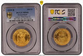 1939 B 100 Fr Luzern Haberling-23 MS66