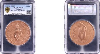BE2561 (2018) Medal The Seven Days T-1 Cu MS70