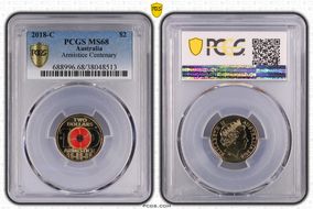 2018-C $2 Armistice Centenary Colorized MS68