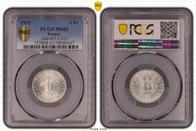 1915 1 Fr Gad-467 F-217 MS63