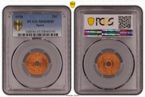 1938 25C MS65RD