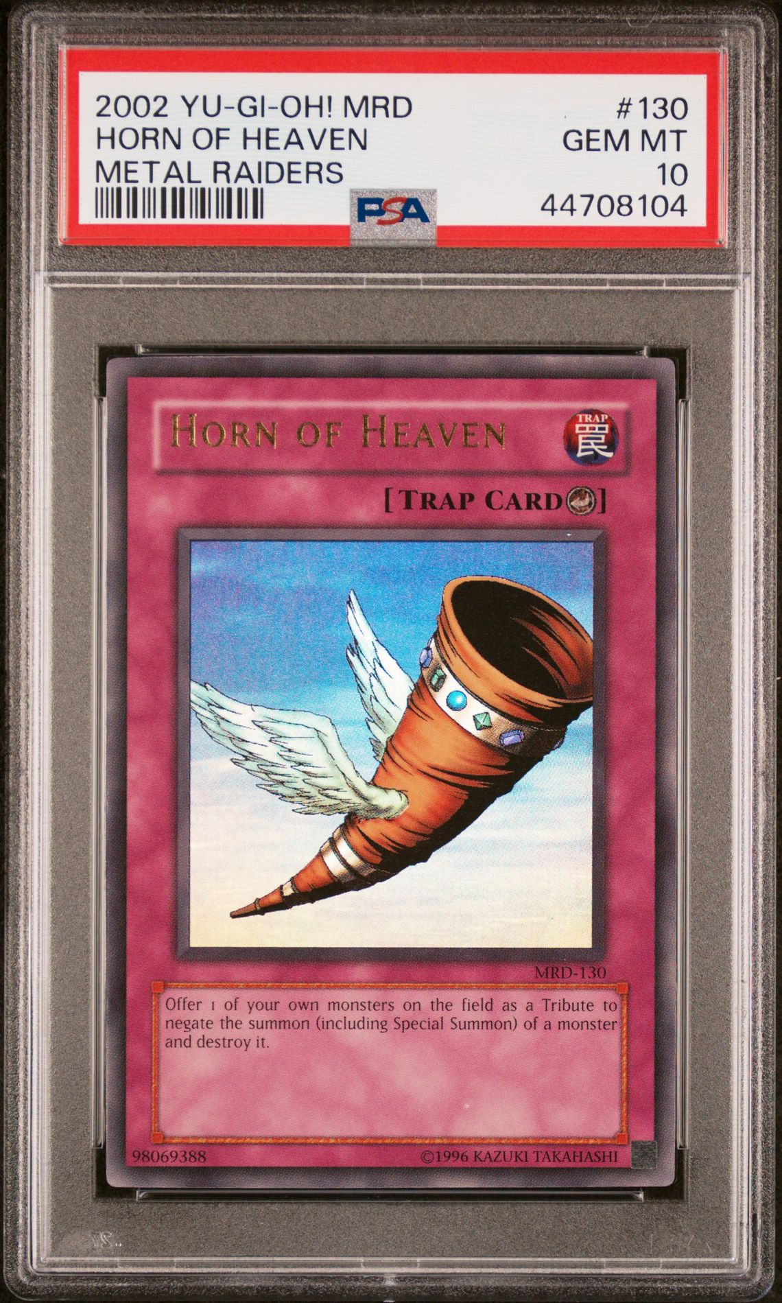 2002 Yu-Gi-Oh! YU-GI-OH! MRD-METAL RAIDERS #130 Horn Of Heaven front