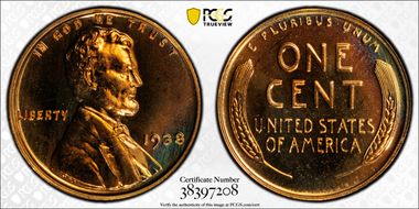 1938 1C PR67+ RD