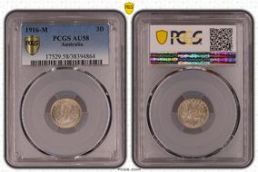 1916-M 3D AU58