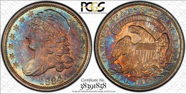 1834 10C Large 4 MS67