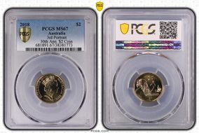 2018 $2 3rd Portrait 30th Ann. $2 Coin MS67