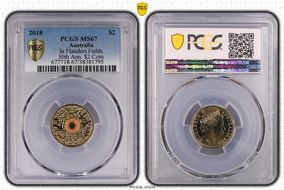 2018 $2 In Flanders Fields Colorized 30th Ann. $2 Coin MS67