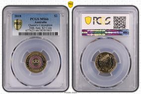 2018 $2 Queen's Coronation Colorized 30th Ann. $2 Coin MS66