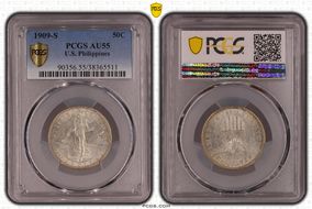 1909-S 50C AU55