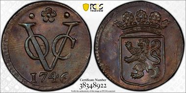 1746-VOC Duit MS63BN