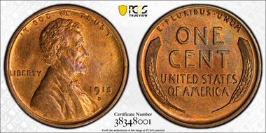 1915-D 1C MS65RD