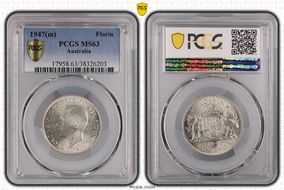 1947(m) Florin KM-40a  Ag MS63