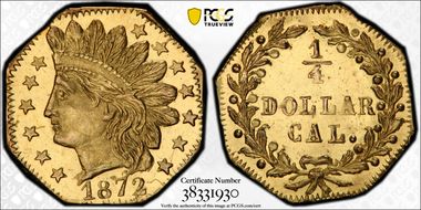 1872 G25C BG-791 MS65PL