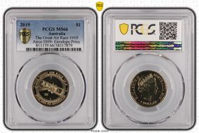 2019 $1 The Great Air Race 1919 Airco DH9- Envelope Privy MS66