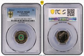 2014-C $2 Remembrance Colorized MS68