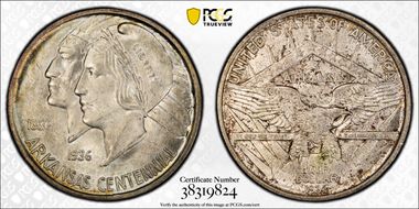 1936-D 50C Arkansas MS66