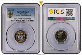 2019-C $2 Police Remembrance Colorized MS69