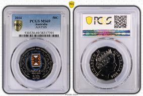 2014 50C AIATSIS Colorized MS69