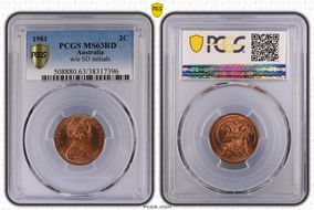 1981 2C w/o SD initials MS63RD