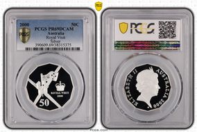 2000 50C Royal Visit Ag PR69DCAM