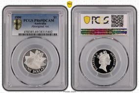 1990 $1 Aboriginal Art Ag PR69DCAM