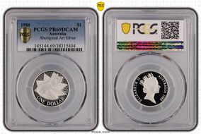 1988 $1 Aboriginal Art Ag PR69DCAM