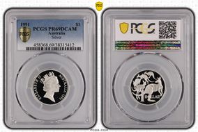 1991 $1 Silver PR69DCAM