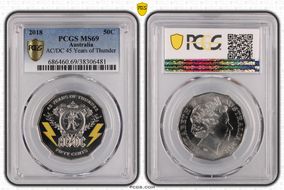 2018 50C AC/DC 45 Years of Thunder MS69