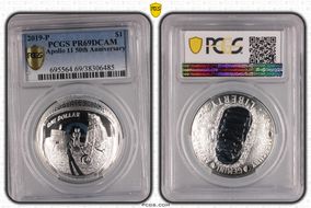 2019-P $1 Apollo 11 50th Anniversary PR69DCAM