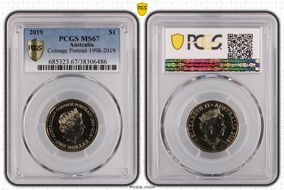 2019 $1 Coinage Portrait 1998-2019 MS67