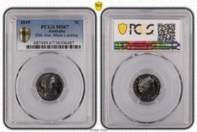 2019 5C 50th Ann. Moon Landing MS67
