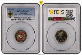 2019-C $2 100 Years of Repatriation Colorized MS67