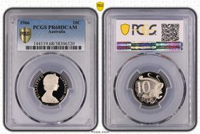 1966 10C PR68DCAM