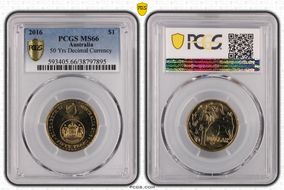 2016 $1 50 Yrs Decimal Currency MS66