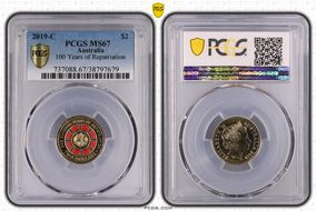 2019-C $2 100 Years of Repatriation Colorized MS67
