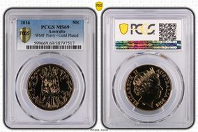 2016 50C WMF Privy - Gold Plated MS69