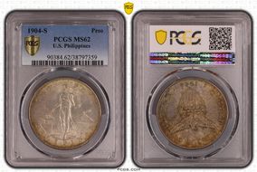 1904-S Peso MS62