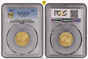 1843 Sov S-3852 AU53