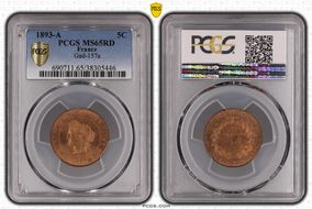 1893-A 5C Gad-157a F-118 MS65RD