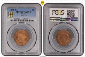 1874-K 5C Gad-157a F-118 MS65RD