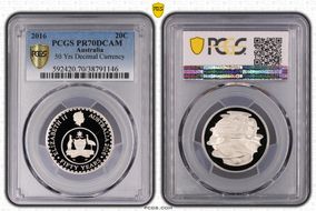 2016 20C 50 Yrs Decimal Currency PR70DCAM