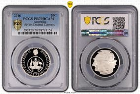 2016 20C 50 Yrs Decimal Currency PR70DCAM